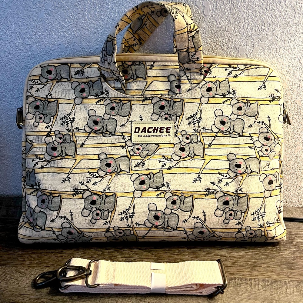 Cute koala laptop bag with shoulder strap